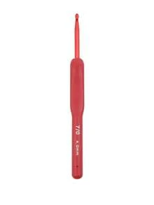1pc Ergonomic Soft Grip Aluminum Crochet Hook, 2.0mm/2.5mm/3.0mm/3.5mm/4.0mm/4.5mm/5.0mm/5.5mm/6.0mm, Suitable For Beginners And Experienced Crocheters, All Seasons - Red - View 7