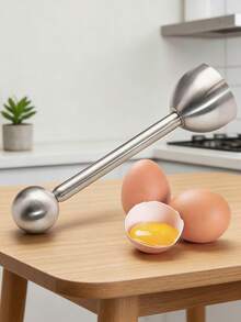 1/2pcs Premium Stainless Steel Egg Cutter, Hard Boiled Egg Slicer, Egg Peeler, Sturdy Multifunctional Egg Opener, Egg Cracker - Multicolor - View 10