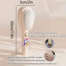 1pc My Little Pony Comb - (Plastic Material) Telescopic Magic Comb With Massage Brush Design, One-Touch Hair Removal (Not Suitable For Coarse Or Thick Hair), Anti-Static, Portable, Plastic Brush Head, ABS Handle, Ideal For Home Use, Scalp Massage Hair Brush, Compact Styling Tool,Christmas Gifts ,Hair Styling Kit ,Hair Tool For Barber Salon Home Beauty Travel Essential,Hair Products,Hair Cares, Hair Brush Hair Accessories - Multicolor - View 3