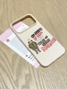 Frog Crown Phone Case, Creative Illustration Phone Case, Slang Print Faux Leather Texture Soft Shell, Y2K Aesthetic Cute Phone Case, Suitable For Daily Commute / Fit For Teenagers & Young Adults, Ideal Gift For Valentine's Day / Youth Day / Student Festival, Bestie / Sibling Gatherings, Compatible With IPhone & - White - View 3