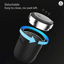 Ashtray With Lid,Smokeless Ashtray For Cup Holder Smell Proof,Detachable Stainless Steel Car Ash Tray With LED Auto Light, For Most Car, Office, Home - 黑色的 - 查看 5