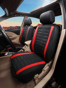 Full Set Of Car Seat Covers, Applicable To Front And Rear Seats, Made Of Polyester Fiber Material, Strong Protection | Suitable For Sedans And With Airbag Compatible - Style a - View 15