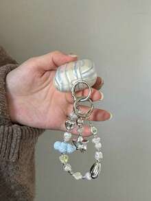 半透明星形设计软壳保护套，适用于苹果蓝牙耳机4/Pro/3/2，简约时尚，兼容苹果蓝牙耳机