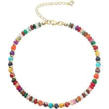 Natural Stone Beaded Anklets Bracelets For Women Handmade Beaded Anklet Bracelet Waterproof Boho Beads Ankle Bracelet Adjustable Summer Jewelry - 混合顏色 A - 查看 1