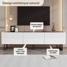 Television Stands & Entertainment Centers - Black + White + MDF + Particle Board - View 11