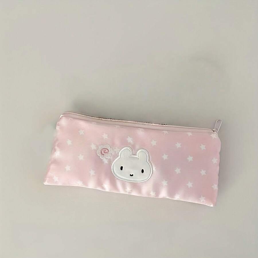 1 Cute Pink Large Capacity Pencil - Large Capacity Desktop Organizer, Suitable Students, Teachers, Home Workplace Decoration - Compatible With Notebooks, Pencils, And Markers, School Pencil, Compact Pencil, Cute Pencil, Office Supplies, Fun Design, Beautiful Desktop Box, Large Capacity Organizer, Durable Storage, Stationery Storage, Desktop Accessories, Office Staff, Teacher Supplies - 1個 - 查看 1