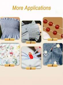 2pcs Black & White Elastic Thread,Ultra-Fine Closed-End Stretch Thread, Seamless Round Latex Sewing Thread For DIY Beading, Skirt Gathering & Fabric Ruffles Thread,DIY Bead Elastic Cord,Invisible Elastic Band For Professional Hemming, Craft Jewelry, And Creating Flounces, Elastic String For Gathering Fabric, Elastic Thread For Sewing & DIY Fashion Accessories