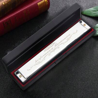 SELINER 24-Hole Harmonica For Beginners, Students, Professional Instrument, C Key, Holiday Gift