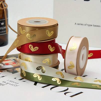 1pc 9m Satin Ribbon, Suitable For Gift Box, Gift Bag Packaging, Bow Decoration - Valentine's Day Flower Packaging, Cake Decoration, Wedding Party DIY Craft Sewing Accessory