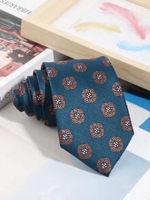 1pc Fashionable Casual Men's Floral Pattern Necktie, Comfortable & Versatile For Daily, Commuting, Party, Banquet Matching - A - View 12