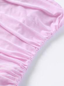 Áo camisole corset ren và lưới quyến rũ, gợi cảm, thích hợp cho hẹn hò, tiệc tùng, trang phục mùa hè nóng bỏng. - Hồng - Xem 8