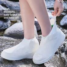 1 Pair Waterproof Shoe Covers, Anti-Slip Durable Latex Rain Shoe Covers - Multicolor - View 2