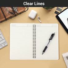 EUSOAR College Ruled Spiral Notebook, A5 3packs 5.5\X8.3\ 120 Pages Line Travel Notebooks Journal, Memo Notepad Sketchbook, Students Office Business Subject Diary Ruled Book Journal-Kraft Cover - 卡夫 - 查看 8
