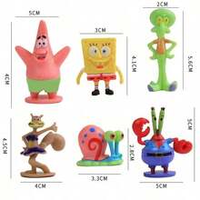 SpongeBob SquarePants Cake Decor, Aquarium Decor, Cartoon Aquarium Figurine Decor, Pineapple House Fish & Shrimp Hideaway Aquarium Decor - Multicolor - View 14