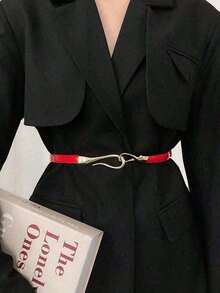 1pc Women's Fashion Adjustable Hook Belt - Stylish Versatile Cinched Waist Decor, Perfect For Dresses/Coats Spring & Daily Wear - 彩色 - 查看 5