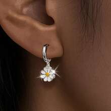 女士精美垂坠耳环 - 銀色 - 查看 9