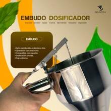 CYPNDispensador de Masa para Hotcakes y Panqueques 600 ml Embudo de Acero Inoxidable con Soporte Antigoteo Ideal para Repostería Cupcakes Waffles y CrepasFashion - 219813495 - Ver 6