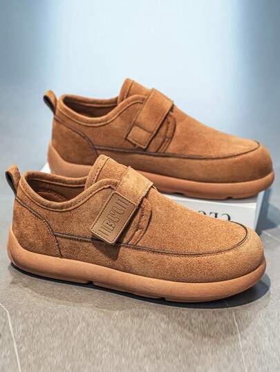 Men's Casual Sports Shoes, 2026 New Soft And Comfortable Suede Fabric, Soft Sole, Lightweight, Suitable For Daily Commute, Campus Style, Men's Shoes
