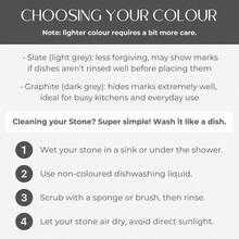 Stone Dish Drying Mat Super Absorbent, Quick Dry Diatomite Mats For Kitchen Counter Made Of Natural Diatomaceous Earth Absorbing Water Instantly Design  Colour Slate - TideSlate395x295cm - View 8