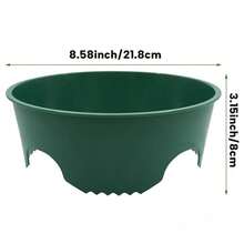 6Pcs Planting Grow Rings Plastic Plant Watering Protective Round Edging For Vegetables, Herbs And Flowers - Green - View 5