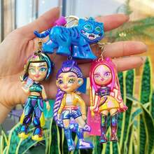 1pc Electroplated K-POP Witch Girl Group Keychain Cartoon 3D Figurine Couple Bag Charm Car Key Chain - Multicolor - View 8