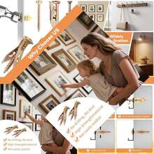 Self Drilling Drywall Anchors Kit - Zinc Plated Steel Wall Anchors & Screws, No Drill Or Holes In Wall, Heavy Duty For TV Shelf Cabinet Picture Frame