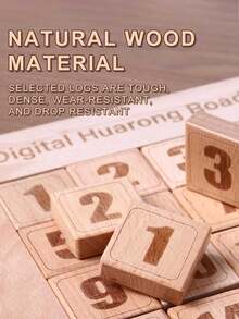 Juego de rompecabezas numérico deslizante de madera, juguete educativo para desarrollar el reconocimiento numérico y las habilidades cognitivas para niños y niñas, adecuado para regalos de fiesta, intercambios con amigos y actividades grupales - Caqui - Ver 3