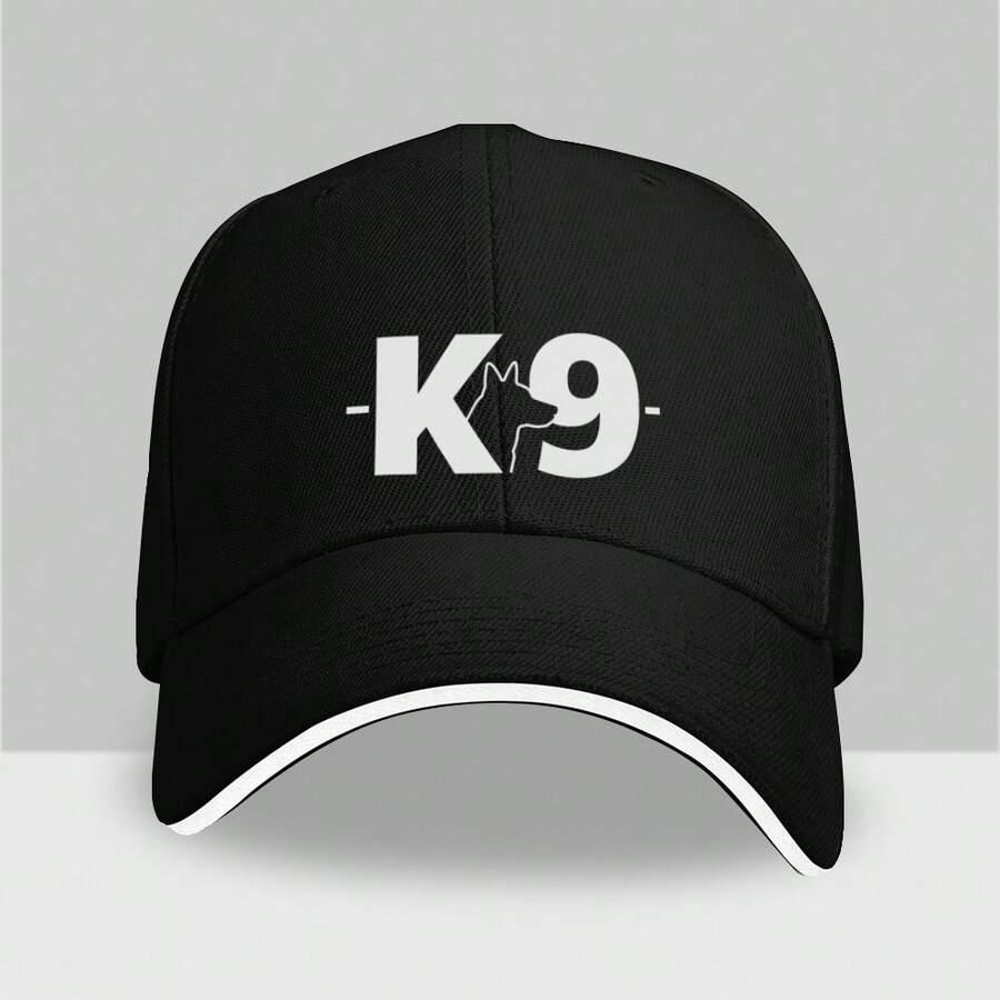 1pc Sharp K- Logo Baseball Cap, Casual Hat, Machine Washable, Very Suitable For Running, Fitness, Outdoor Sports Travel Hat - 黑色 - 查看 1