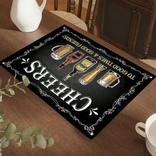1 Stück saugfähige Abtropfmatte, dekorative Kaffeemaschinen-Matte, handgefertigte Kaffeekannen-Abtropfmatte, Küchenboden-Matte, Esstisch-Matte, Küchen-Arbeitsplatten-Abtropfmatte, Frühstücksmatte, hitzebeständige rutschfeste Abtropfmatte, Diatomeenerde-Abtropfmatte, verdeckt Flecken, super saugfähige Küchen-Abtropfmatte, einfach zu reinigende Geschirrablage-Matte, geeignet für Küche, Esstisch, Café, Bar, Feiertage, Partys, Wohndekoration, Feiertags-Geschenke - Verschiedenfarbig - Übersicht 3