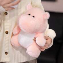 1个16厘米/6.29英寸创意河马毛绒玩具，可爱河马玩偶，动物玩偶，女孩节礼物，生日礼物，圣诞节礼物，万圣节礼物，新年礼物，节日礼物 - 彩色 - 查看 6