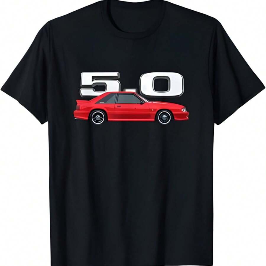 FOXBODY 5.0-Liter Performance Red T-Shirt - Black - View 1