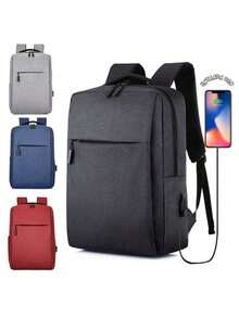 Minimalist Waterproof Backpack With USB - Negro - Ver 4