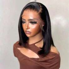 PQL 200% Density 99J Burgundy Straight Lace Front Wigs Human Blended Hair 13x4 HD Wine Red Bone Straight Lace Frontal Wigs 8-34 Inch 99J Reddish Glueless Wigs Straight Lace Wig Pre Plucked Pre Cut Pre Bleached Natural Hairline With Baby Hair Wigs For Black Women Daily Use - Natural & Black - View 1