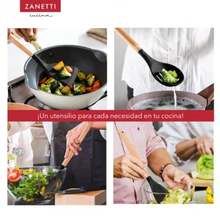 CYPNZanetti - Juego de 11 Utensilios de Cocina de Silicona y Madera con Cubeta de Almacenamiento - Color NegroFashion - 219620587 - Ver 3