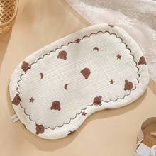 Newborn Pillow, Infant Baby Muslin Cloud Pillow, Baby Toddler Pillow, Absorbent Breathable Flat Pillow, Baby Anti-Spit Milk Pillow Pad - Multicolor - View 9