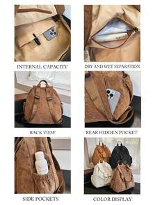 peach tree 大容量休闲背包，适合妈妈、旅行、装笔记本电脑、情侣使用，纯色设计，功能齐全，容量大，多口袋，便携，假日必备，旅行、运动、上学、商务，电脑背包，礼物，返校季，大学，万圣节，圣诞节，尖叫包，女士背包，冬季，圣诞礼物，旅行包，桃树图案