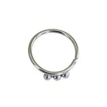 1Pc Elegant Stainless Steel Heart Round Shape 20G /18G Nose Ring 3A Zirconia 8mm Inner Diameter, Helix Cartilage Earring & Lip Ring Set – Perfect For Daily Wear And Parties, All-Season Style