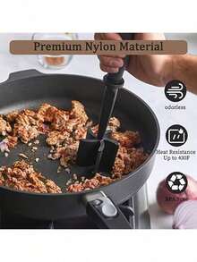 3-In-1 Handheld Kitchen Tool: Meat Chopper, Scraper And Mixing Shovel - Multicolor - View 2