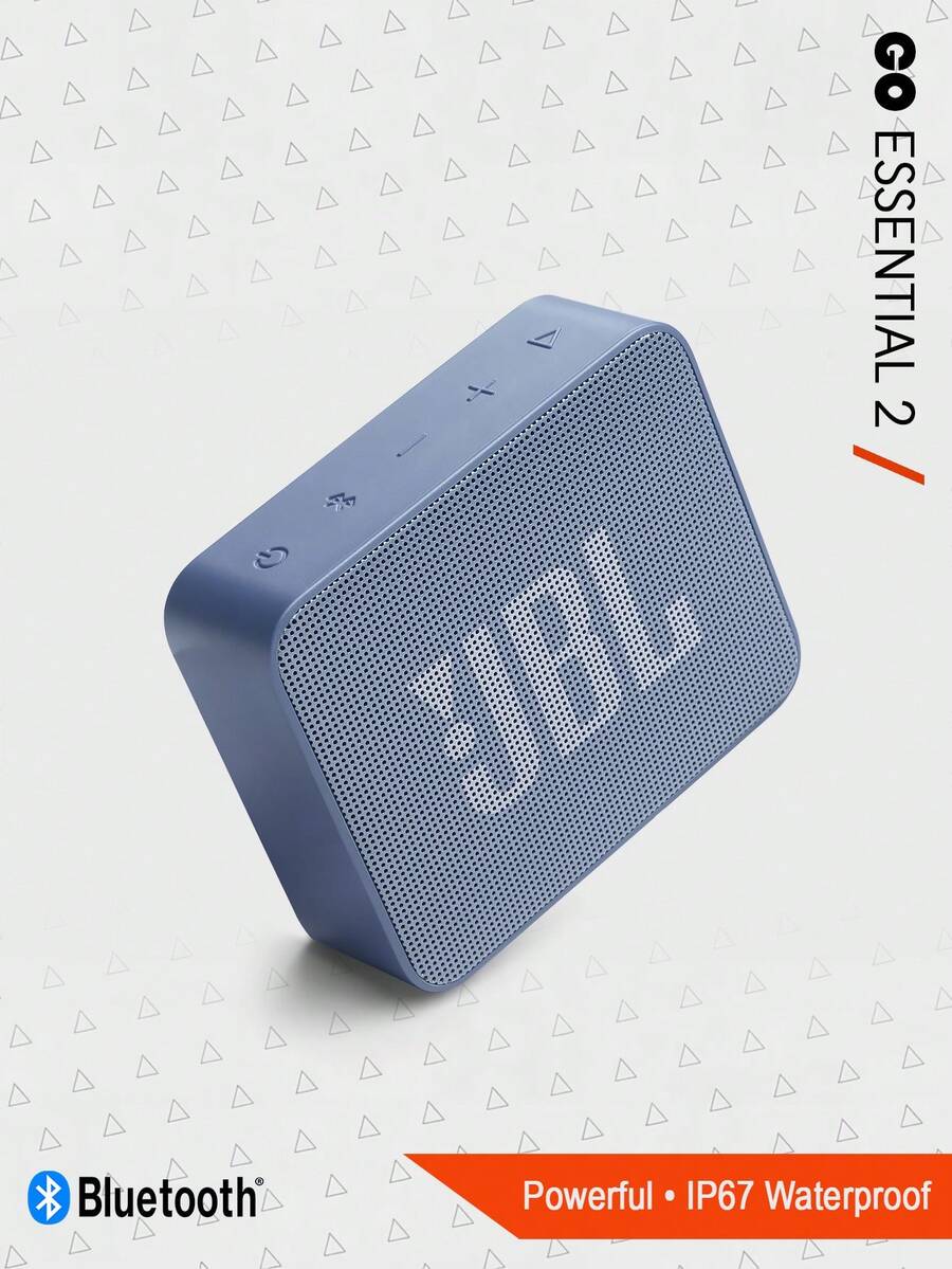 JBL GO Essential 2 Portable Wireless Bluetooth Speaker Original Pro Sound IP67 Waterproof Dustproof 5+ Hours Playtime Perfect For Computer Bedroom Travel And As A Gift - Blue - View 1