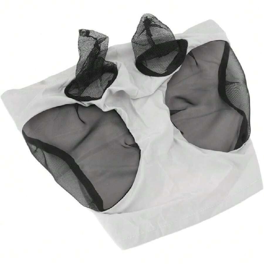 Máscara de Mosca de Malla de Caballo, Cubierta de Cara de Caballo, Protección de Orejas Elástica Cómoda, Elástico Transpirable para Granero (Gris),38912785 - Gris Oscuro - Ver 1
