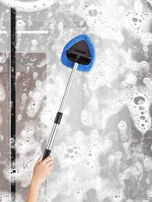 Car Glass Cleaning Tool, Window Cleaner With Reusable Washable Microfiber Pads And Extendable Handle, Suitable For Cars, Trucks, SUVs, RVs And Home Use (5 Pads/3 Pads/1 Pad) - one-size - View 8