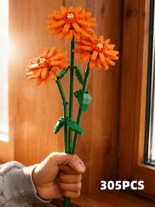 DIY永生花花束摆件玩具，向日葵和非洲菊混合花束，生日、情人节、节日、圣诞节、新年礼物 - 彩色 - 查看 13