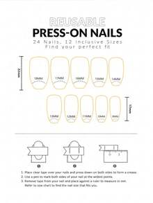 30片方形美甲贴纸/3D金属蝴蝶结，饰有闪亮钻石和珍珠，打造法式美甲/附赠凝胶胶水和贴纸，适用于可重复使用的凝胶美甲，提升您的美甲风格 - 彩色 - 查看 5