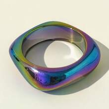 1PC Simple Semi-Transparent Iridescent Gentle Purple Bracelet For Women Fashion Laser Resin Exaggerated Hand Jewelry Party Banquet Holiday Gift - 31618-bra-bp - Xem 10
