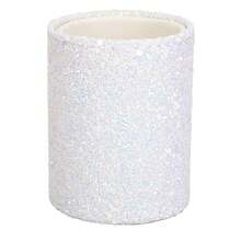 Porte-pinceaux de maquillage grande capacité, couleur blanche, organisateur cosmétique en plastique anti-poussière pour le rangement sur la coiffeuse. - Blanc - Voir 8