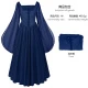 251117 Bell-sleeved Fairy Dress In Blue
