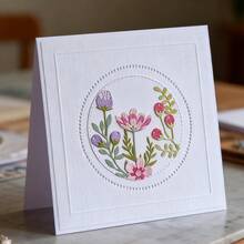 创意花朵和圆形金属切割模具，DIY剪贴簿相册和压花模板，贺卡制作工具，卡片纸切割工艺品，礼品卡制作模板模切。