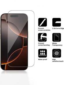 4 Packs Clear Tempered Glass Screen Protector For IPhone 16 PRO MAX 17 Pro Max 16 17 17 Pro 16 Pro 15 Pro Max 15 15 Pro 15 Plus 14 13 12 11 Pro Max [9H Hardness] - HD Screen Tempered Glass, Anti-Scratch, Easy To Install [Fits Protective Case] [No Bubbles], Valentine's Day Gift - Clear - View 2