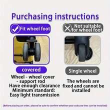 8 PCS Travel Suitcase Spinner Wheels, Travel Accessories, Luggage Wheel Protector, Shockproof, Silent And Noise-Reducing Silicone Trunk Wheel Protector,Going To School Trunk Wheel Protector Luggage Wheel Covers Travel Essentials Travel Organizer For Beach Summer Vacation Back To School - 彩色 - 查看 8