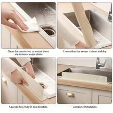 Kitchen Sink Silicone Splash Guard - Non-Slip, Easy To Clean Countertop Divider With Large Suction Cups, Fits Standard Sinks, Prevents Water Stains And Clutter, Suitable For Home And Restaurant Use, Kitchen Sink Accessory Durable Kitchen Supplies - Multicolor - View 6